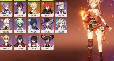 Yoimiya, lança de jade, banner de armas 60/76 Ar 32