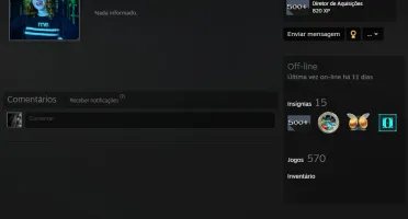 570 JOGOS, STEAM LEVEL 31, ACOMPANHA EMAIL PRIMÁRIO