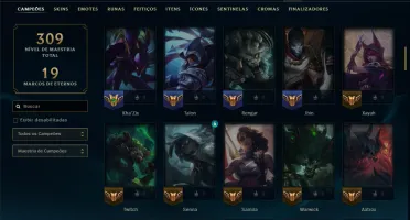 Unranked com 100 Champs e 46  Skins ( ADC / MID )