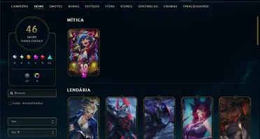 Unranked com 100 Champs e 46  Skins ( ADC / MID )