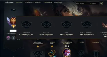 Unranked com 100 Champs e 46  Skins ( ADC / MID )
