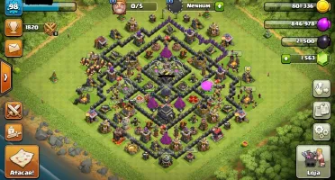 VENDO CONTA CLASH OF CLANS CV9 BEM AVANÇADO BARATO