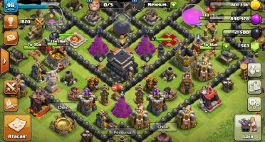 VENDO CONTA CLASH OF CLANS CV9 BEM AVANÇADO BARATO
