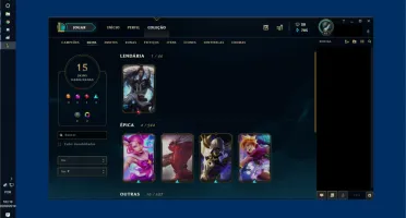 Conta unranked (ultimo elo: gold) - 44 champions ~ 15 skins
