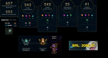 Conta de league of  legends desde de 2014.