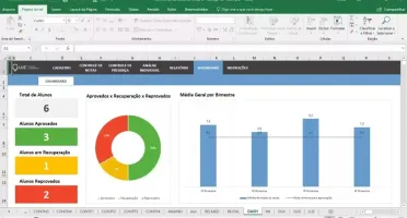 Planilha De Controle De Notas E Presença De Alunos 4.0
