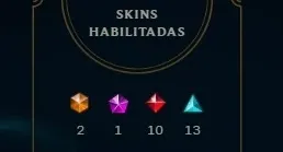 Conta com 152 campeões e 106 skins