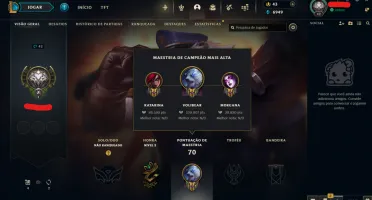 Conta League of Legends Full Acesso - 67 Champs e 42 Skins