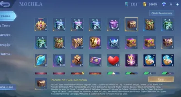 Mobile legends: Rank Mítico, 67% wins  12 bonecos, 6 skins