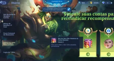 Mobile legends: Rank Mítico, 67% wins  12 bonecos, 6 skins