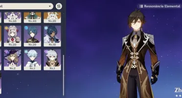 Conta genshin com 8 5*, 3 armas 5*