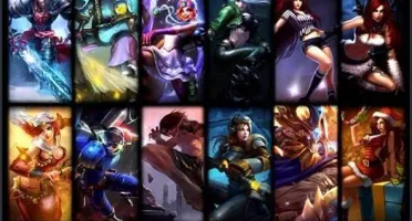 Conta com 80 Campeões e varias skins.