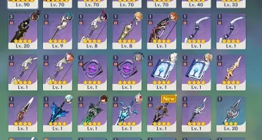 AR 50 XIAO LANÇA5* ZHONGLI JEAN EULA ESPADA 5*