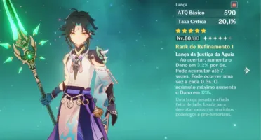 AR 50 XIAO LANÇA5* ZHONGLI JEAN EULA ESPADA 5*