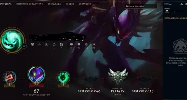 Conta LOL Prata IV - 98 Champs 29 Skins