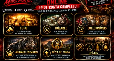 [PC]UP DE CONTA RED DEAD ONLINE - OURO, CASH, NÍVEL E OFÍCIO