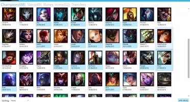 PROMOÇÃO CONTA GOLD 1 44 skins e 88 champs SMURF