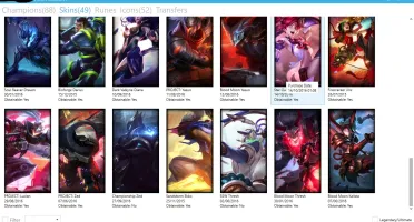 PROMOÇÃO CONTA GOLD 1 44 skins e 88 champs SMURF