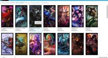 PROMOÇÃO CONTA GOLD 1 44 skins e 88 champs SMURF