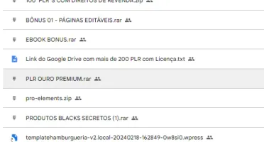 Produtos Black Premium - +DE 200 PLR OURO - TOP