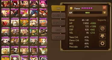 Conta Summoners War - LD Celia + Kinki + Robo-F29 + Amarna