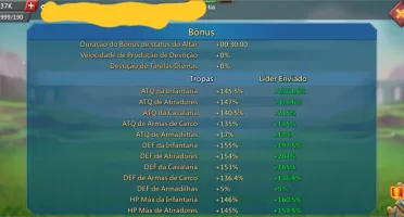 Conta lords 555m 12+ tropa