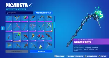 conta fortnite +200 skins com minty