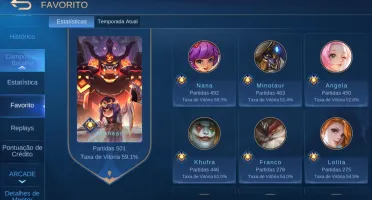 CONTA MOBILE LEGENDS COM SKIN COLLECTOR
