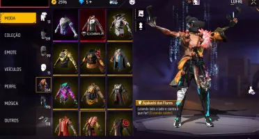 CONTA FREE FIRE FULL GEMADA COM CALÇA ANGELICAL E MUITO MAIS