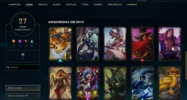 Conta com 48 campeões e 27 skins