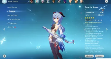 Genshin Impact (NA) AR-57 14P 5 Estrelas HuTao(C1)+Homa