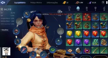 Conta Mir4 Lv65 5pet, picareta e couro epico