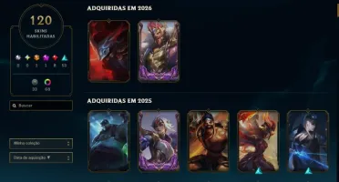 Conta antiga MMR Mestre - Já Foi Challenger - 120 Skins