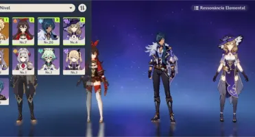 Genshin impact ar10 kequing + lança de jade