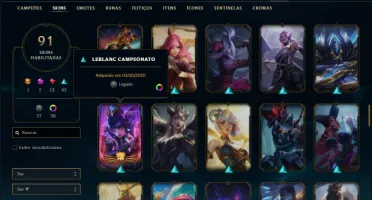 Conta ouro 3 de 85 champs e 91 skins com Sett Prestigio