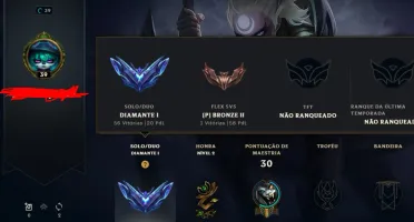 Conta diamante 1 63% winrate, Prestígio da lux