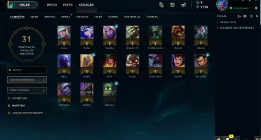 conta lol level 20