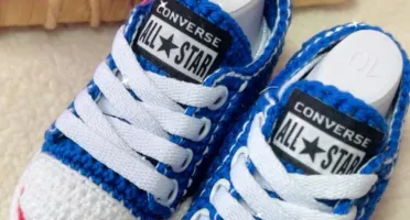 All Star de Crochê Azul Royal