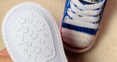 All Star de Crochê Azul Royal