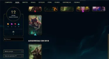 Conta prata 4 com 21 champs e 12 skins