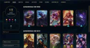 Conta prata 4 com 21 champs e 12 skins