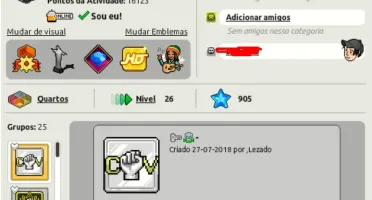 CONTA HABBO 2012, 3 PÁGINAS DE EMBLEMAS, 1622 CRÉDITOS...
