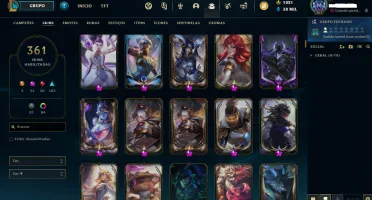 Conta Lol Platina 4, 361 Skins, All Champs