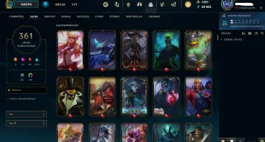 Conta Lol Platina 4, 361 Skins, All Champs