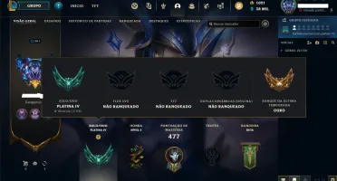 Conta Lol Platina 4, 361 Skins, All Champs