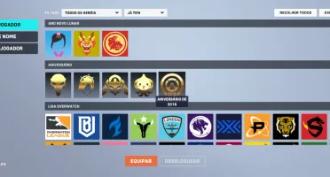 Conta Overwatch 2 com todos os passes completos e ícones OW1