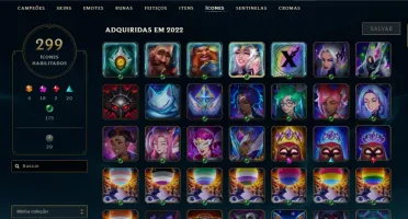Vendo conta League Of Legends com 518 Skin, e 15 Skin Ed. Pr