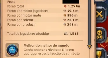 Conta EndGame Albion Online - craft, coleta, pve, pvp