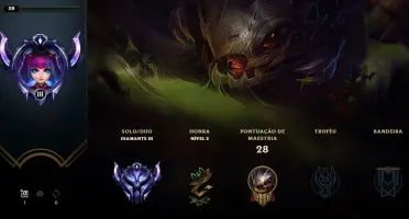 CONTA DIAMANTE 3 - MMR ALTISSIMO - SKIN LUCIAN ATACANTE