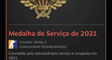 Conta CS2 com prime e medalha de serviço de 5 anos